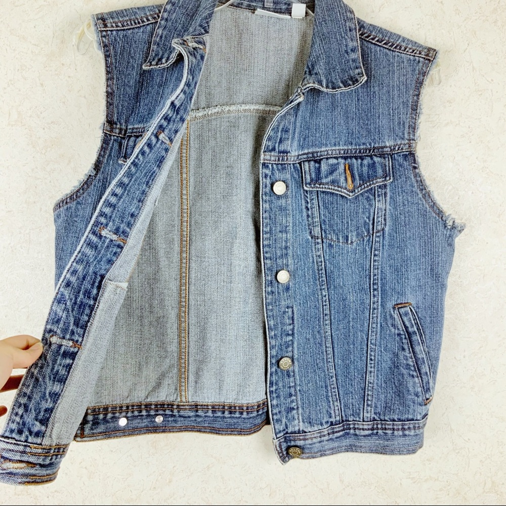 Sonoma distressed denim button up vest - Picture 8 of 8